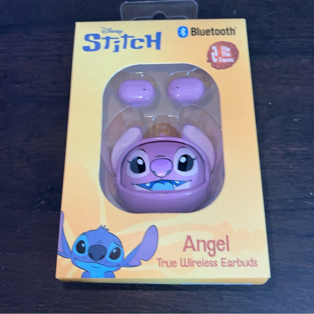 Disney Angel Stitch True Wireless Earbuds in Light Pink